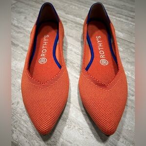 Rothy's Women's Bright Orange (Persimmon) Points Size 8 EUC